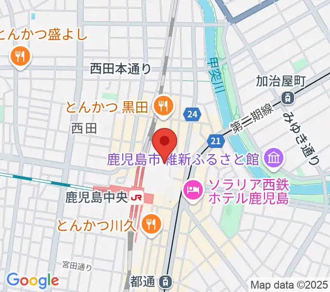 鹿児島ミッテ10の地図