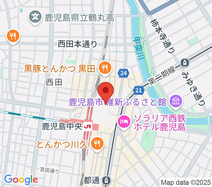 鹿児島ミッテ10の地図