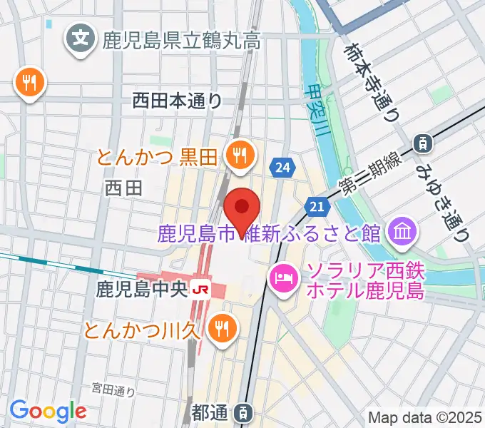 鹿児島ミッテ10の地図