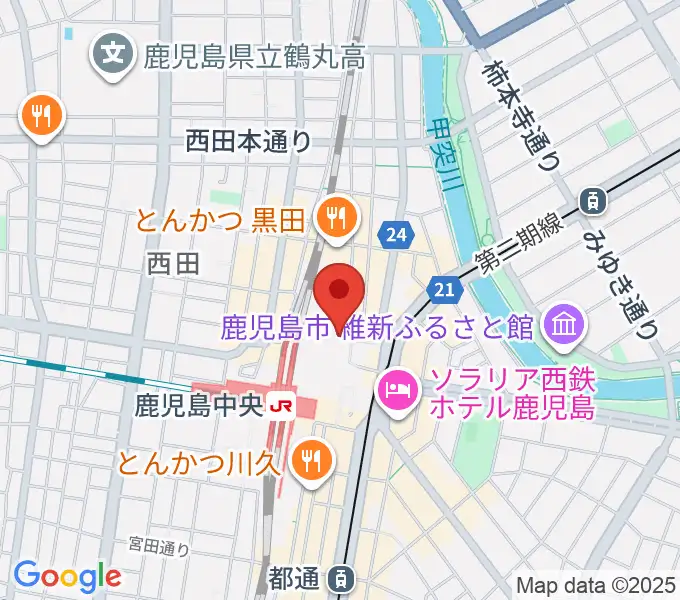 鹿児島ミッテ10の地図