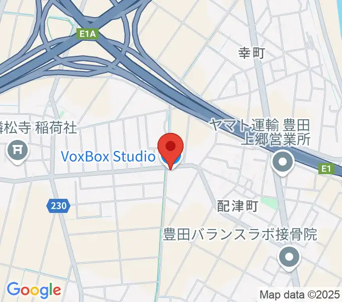 VoxBoxStudioの地図