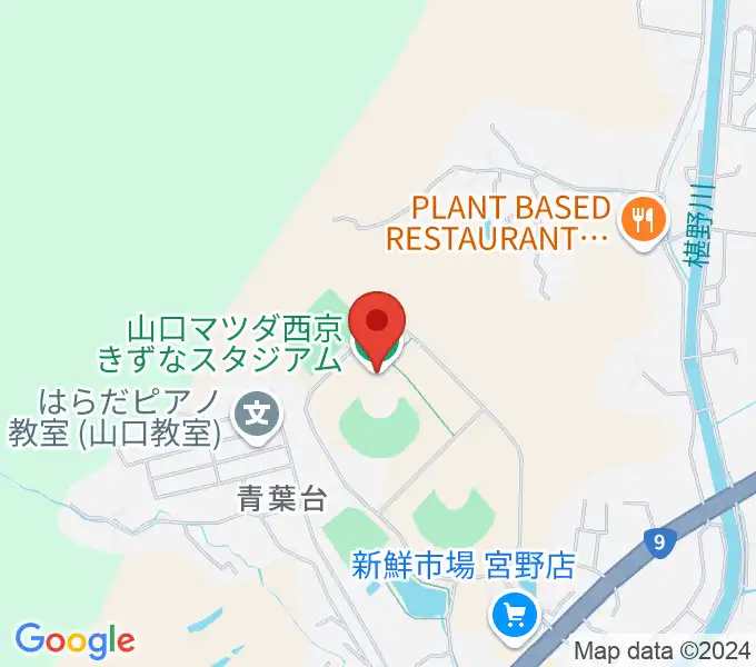 山口マツダ西京きずなスタジアムの地図