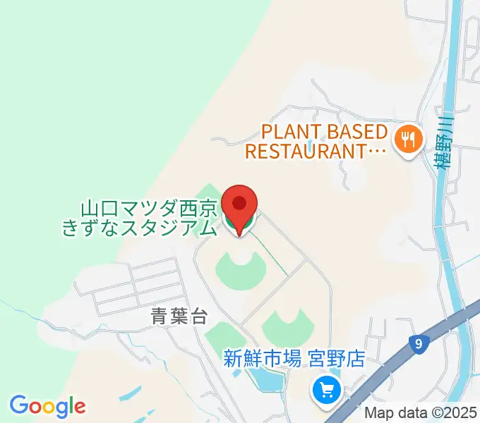 山口マツダ西京きずなスタジアムの地図
