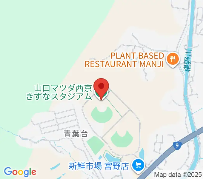 山口マツダ西京きずなスタジアムの地図