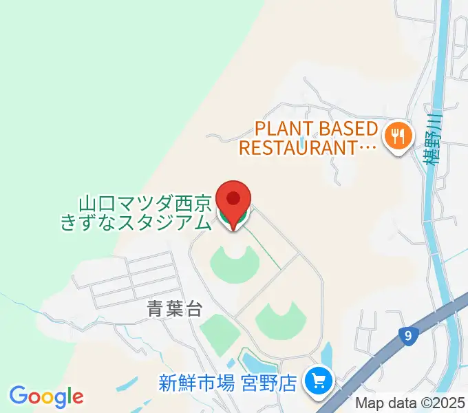 山口マツダ西京きずなスタジアムの地図