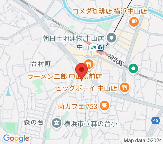 横浜市緑公会堂の地図