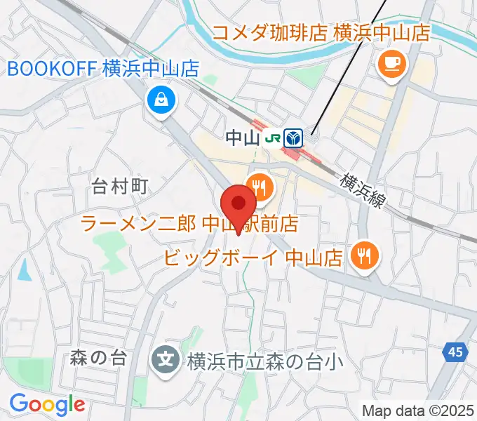 横浜市緑公会堂の地図