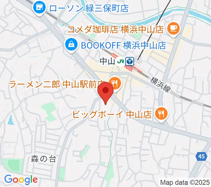 横浜市緑公会堂の地図