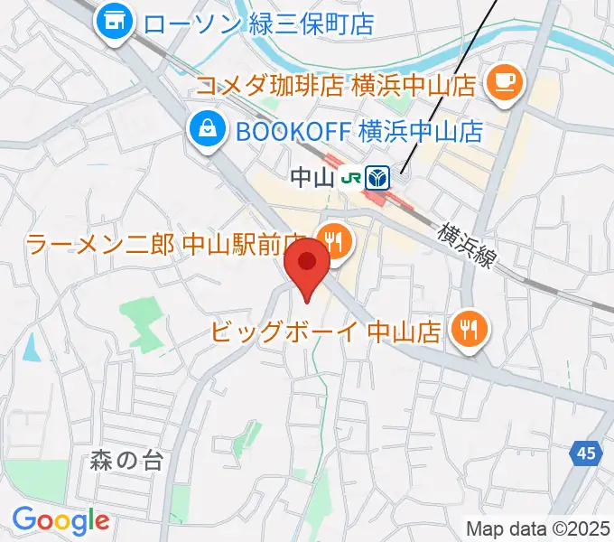 横浜市緑公会堂の地図