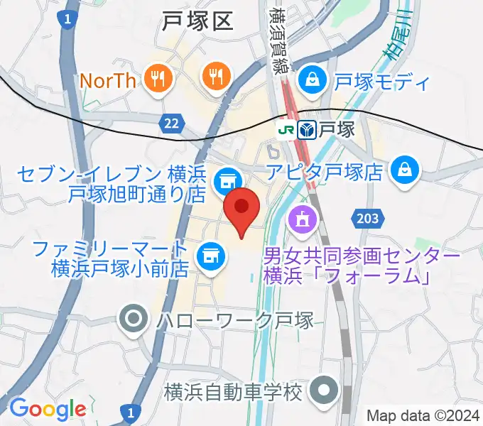 戸塚公会堂の地図