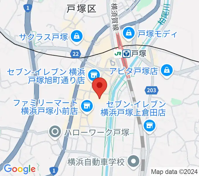 戸塚公会堂の地図