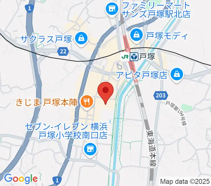 戸塚公会堂の地図