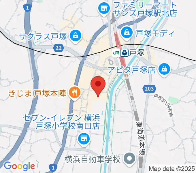 戸塚公会堂の地図