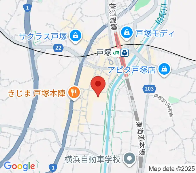 戸塚公会堂の地図