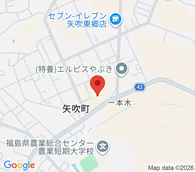 矢吹町文化センターの地図