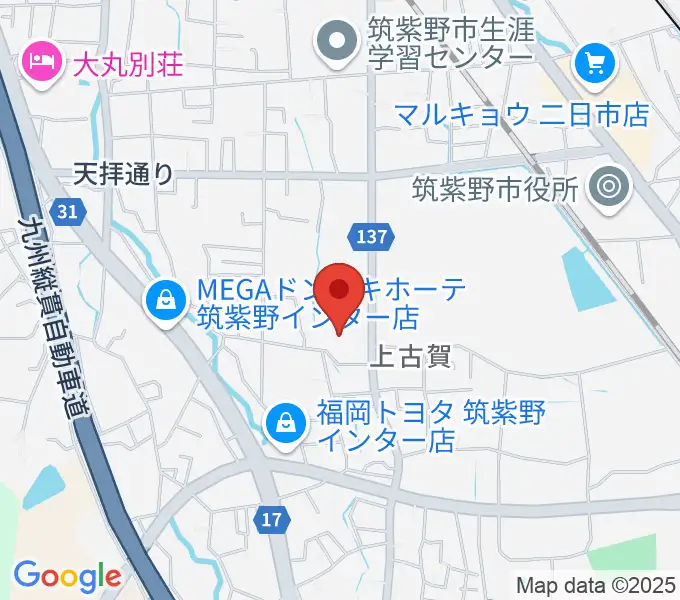 筑紫野市文化会館の地図