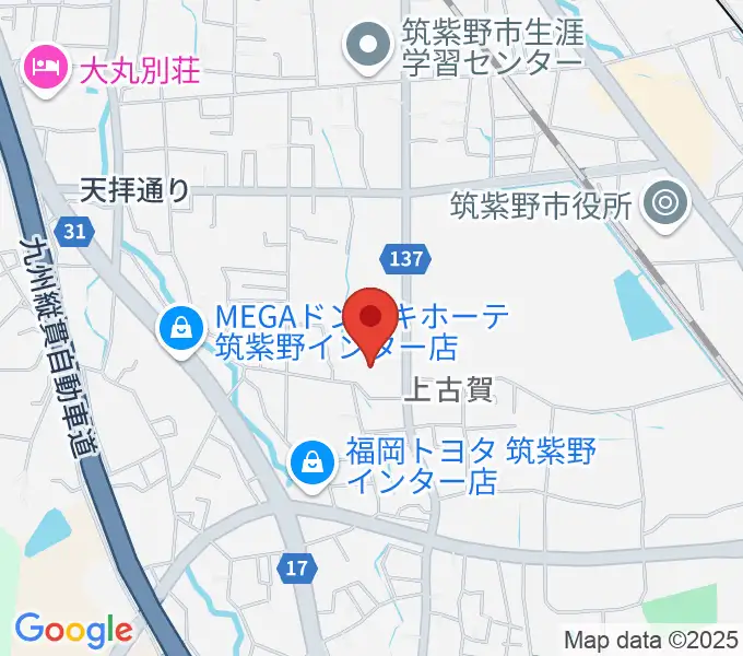 筑紫野市文化会館の地図