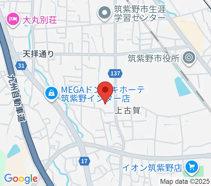 筑紫野市文化会館の地図