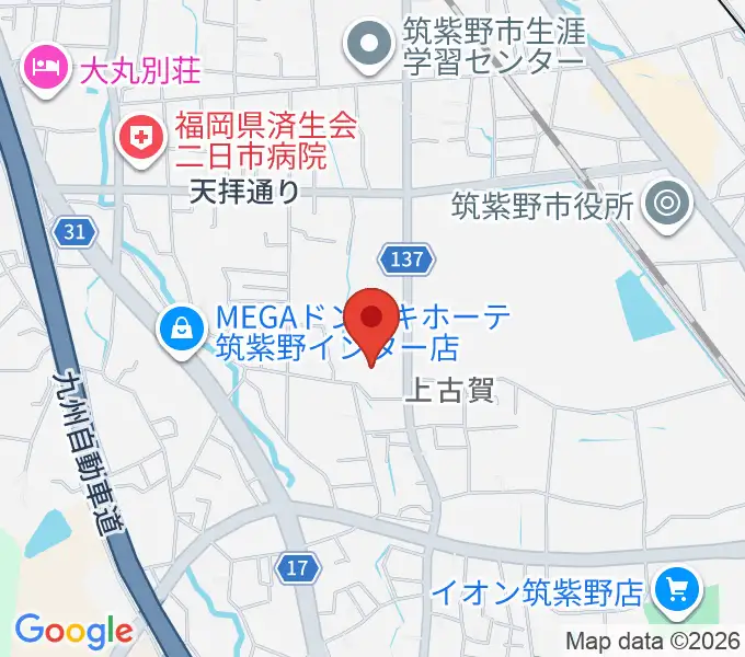 筑紫野市文化会館の地図