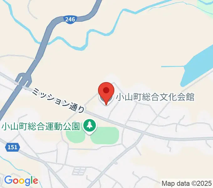 小山町総合文化会館の地図