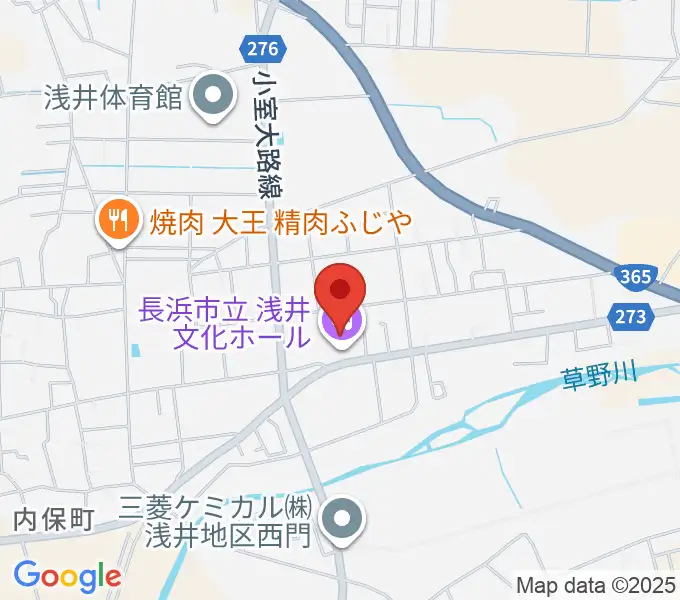 浅井文化ホールの地図