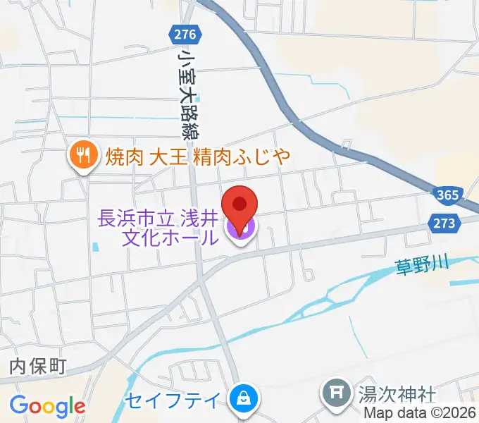 浅井文化ホールの地図