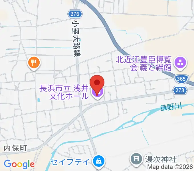 浅井文化ホールの地図