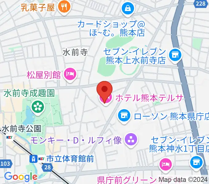 熊本テルサ テルサホールの地図