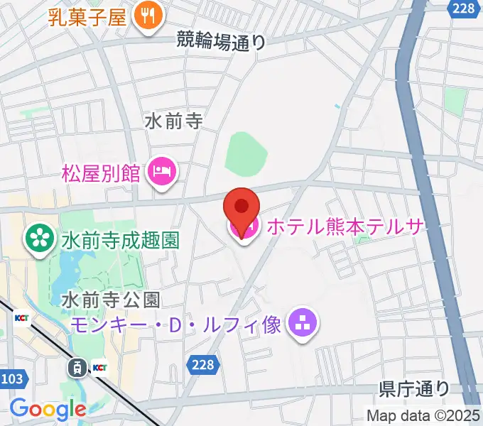 熊本テルサ テルサホールの地図