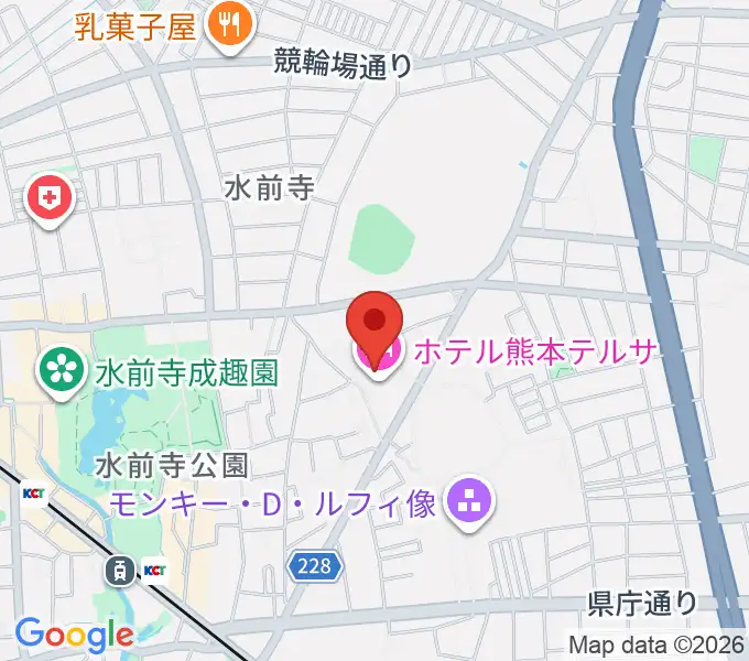 熊本テルサ テルサホールの地図