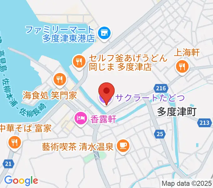 サクラートたどつ 多度津町民会館の地図