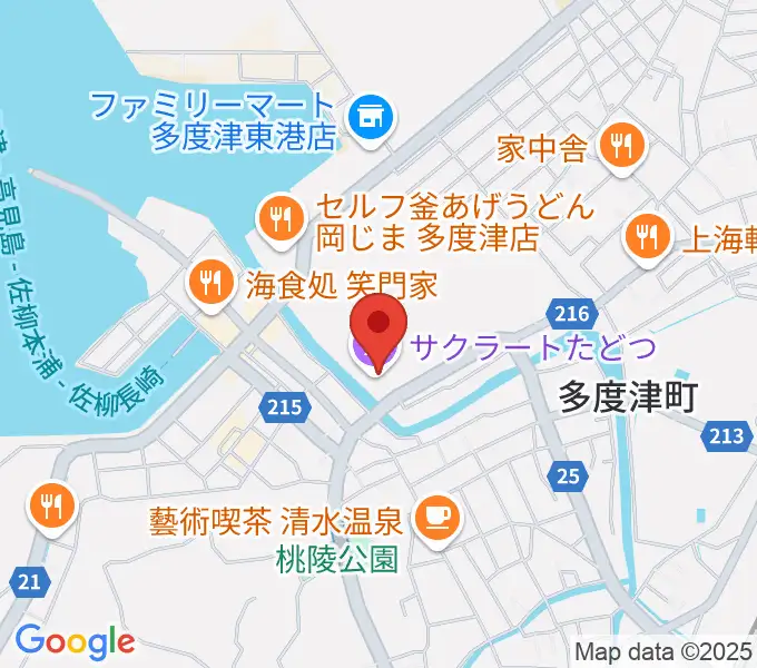 サクラートたどつ 多度津町民会館の地図