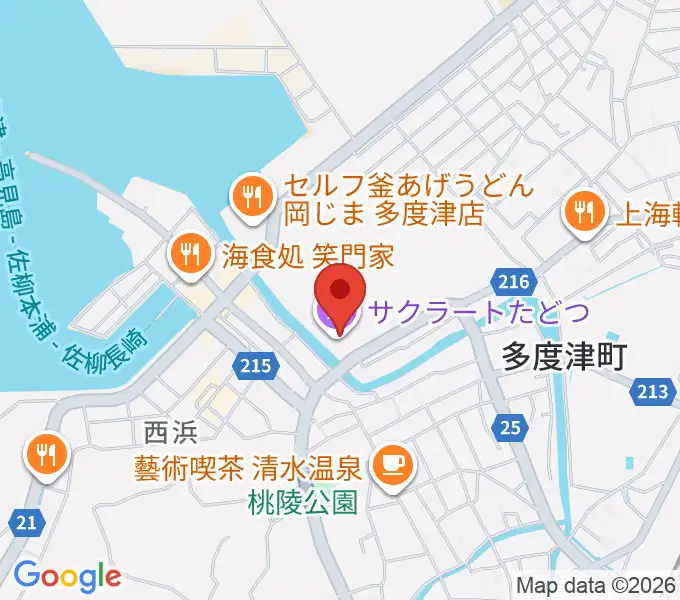 サクラートたどつ 多度津町民会館の地図