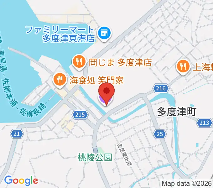サクラートたどつ 多度津町民会館の地図
