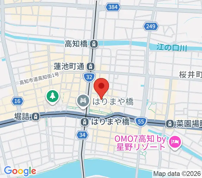 高知ri:verの地図