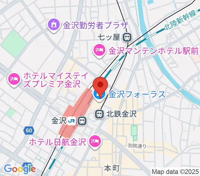 イオンシネマ金沢フォーラスの地図