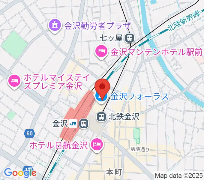 イオンシネマ金沢フォーラスの地図