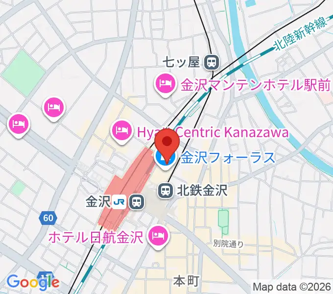 イオンシネマ金沢フォーラスの地図