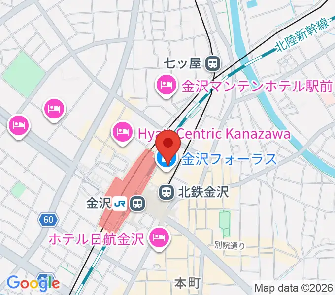 イオンシネマ金沢フォーラスの地図