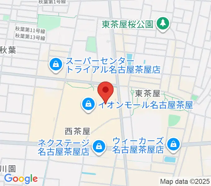 イオンシネマ名古屋茶屋の地図