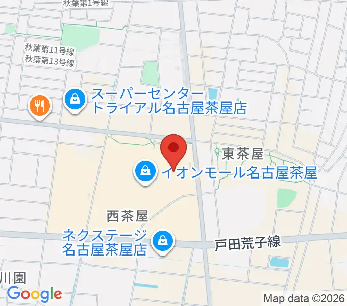 イオンシネマ名古屋茶屋の地図