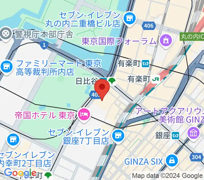 TOHOシネマズ日比谷の地図