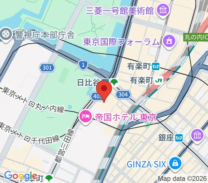 TOHOシネマズ日比谷の地図