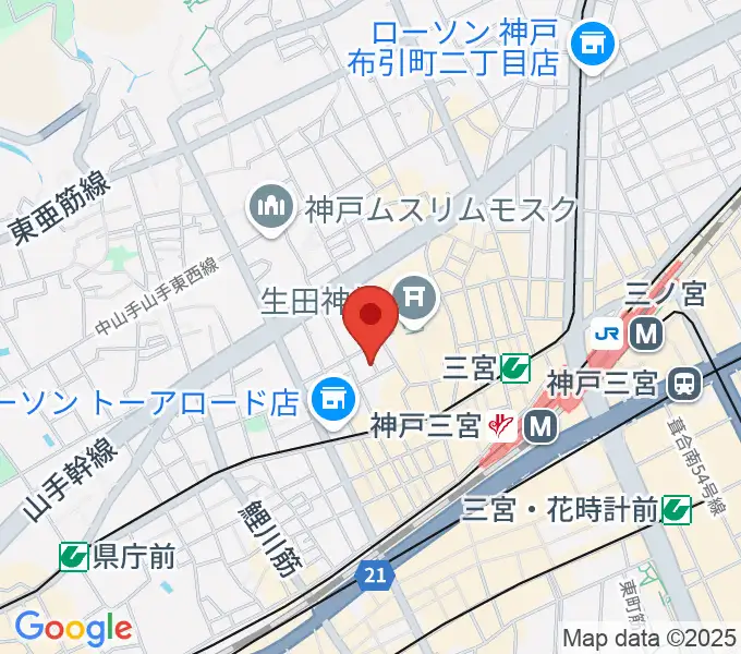 神戸かくれんぼの地図