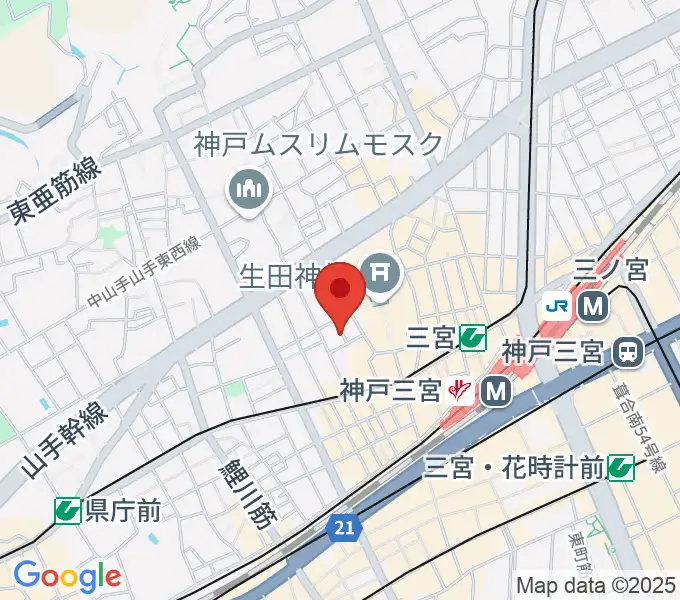 神戸かくれんぼの地図