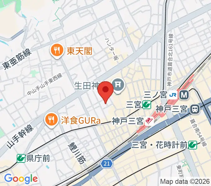 神戸かくれんぼの地図