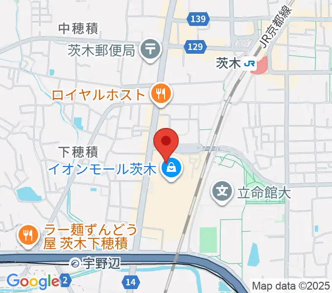 イオンシネマ茨木の地図