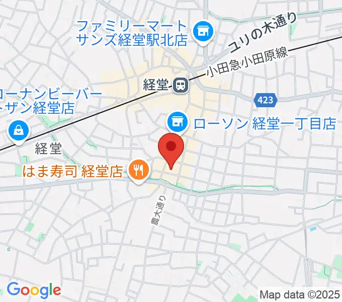 経堂LOVE, PEACE & SOULの地図