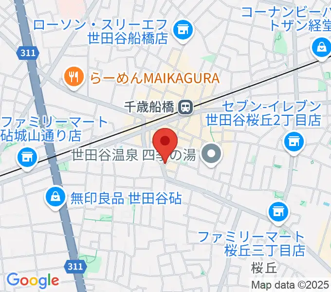 ユリミュージックキャンパス 千歳船橋教室の地図