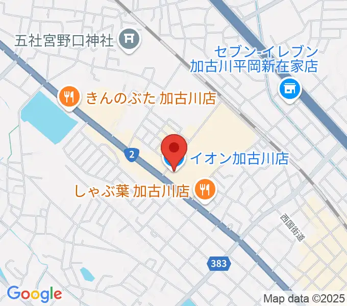 イオンシネマ加古川の地図